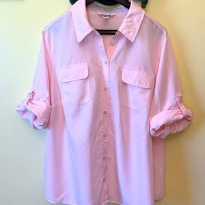 Beautiful Pink Dressy Blouse 2X